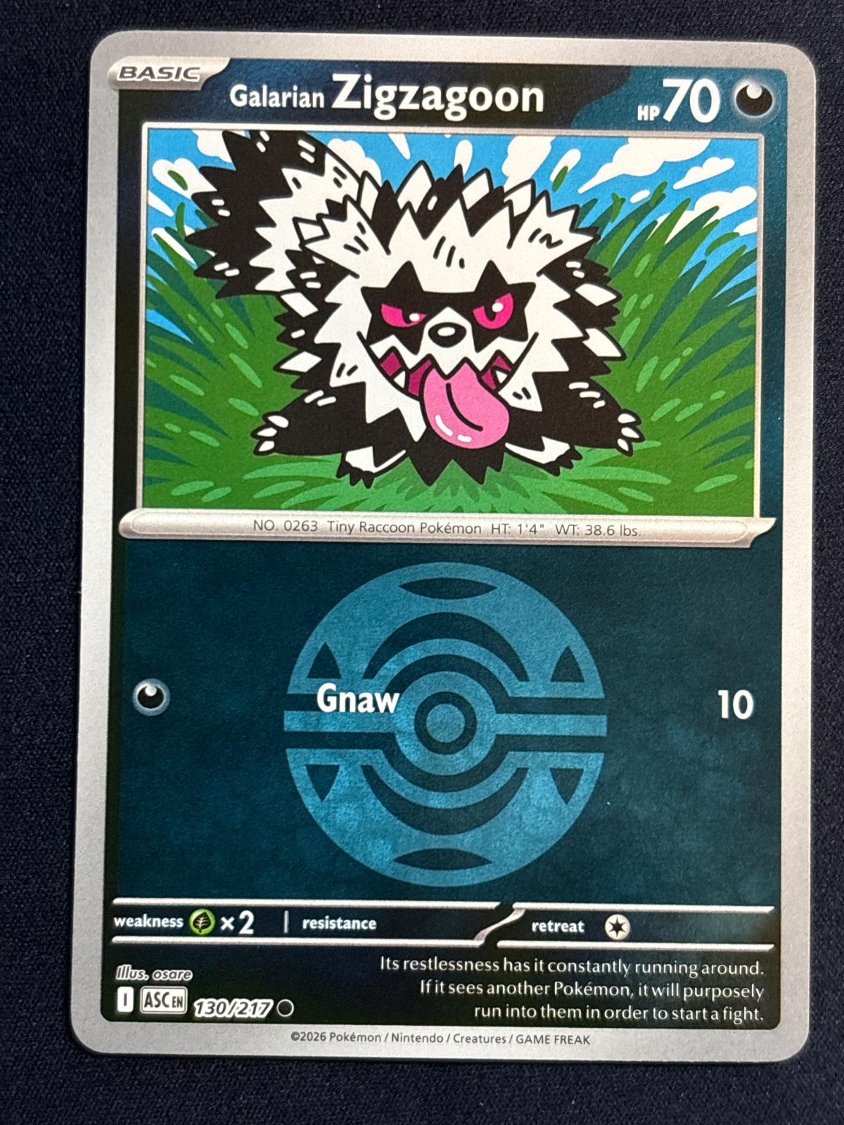Ascended Heroes Galarian Zigzagoon [Ball] Pokémon card